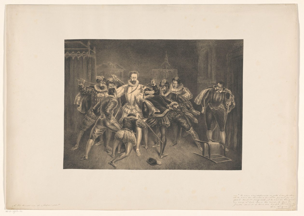 Mord an Heinrich von Guise von Alexander Ver Huell (signed by artist)