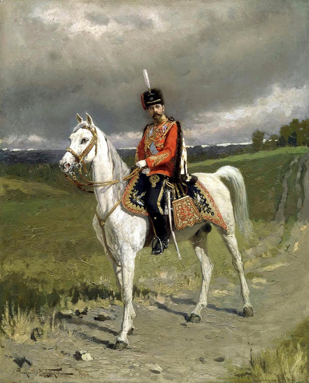 Porträt von Kaiser Nikolaus II. 1868-1918, 1907 von Alexander Vladimirovich Makovsky