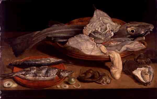 Stillleben mit Fisch und Austern von Alexander van Adriaenssen