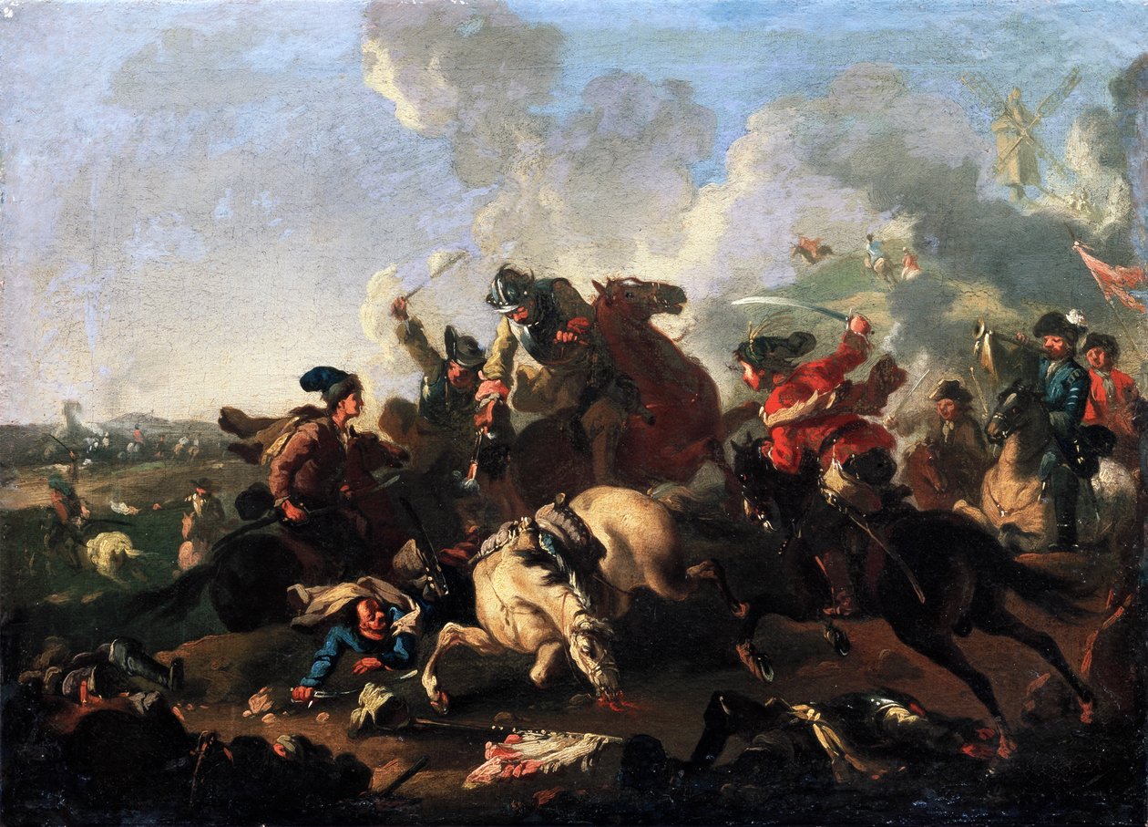 Szene aus der Schlacht von Poltawa von Alexander von Kotzebue