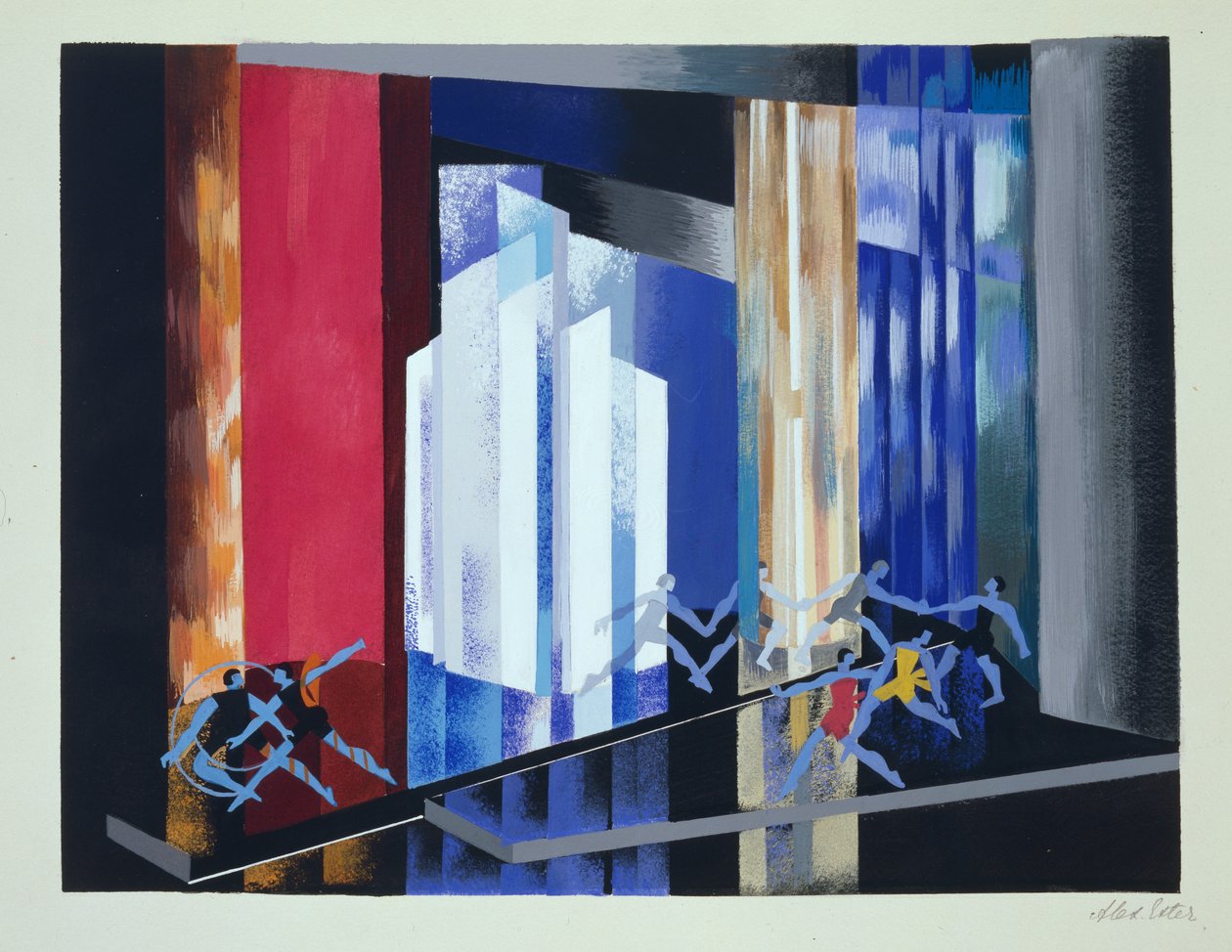 Bühnenbild für ein Ballett, Illustration aus 