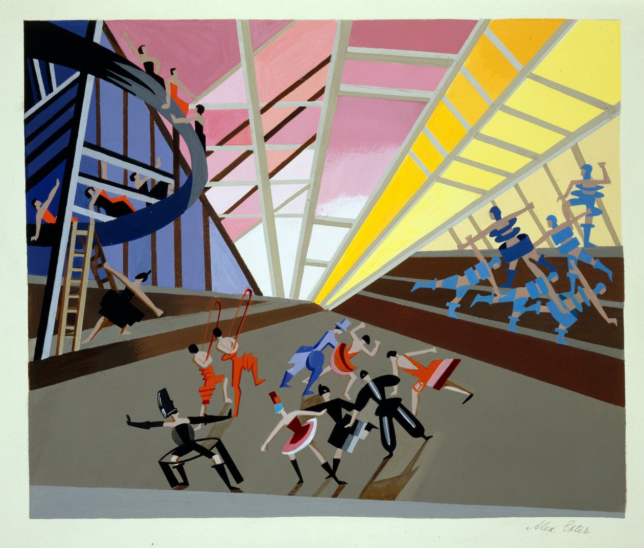 Bühnenbildentwurf für ein Ballett, Illustration aus 