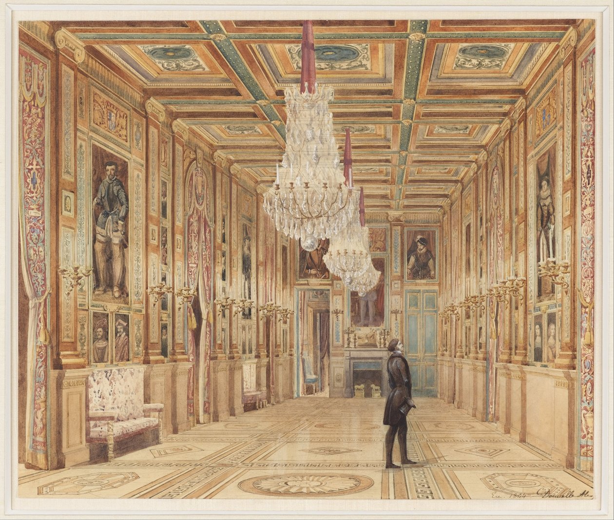 Ansicht der Gemäldegalerie im Château d