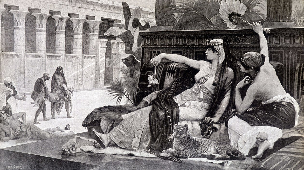 Kleopatra testet Gifte an ihren Untertanen - von Cabanel von after Alexandre Cabanel