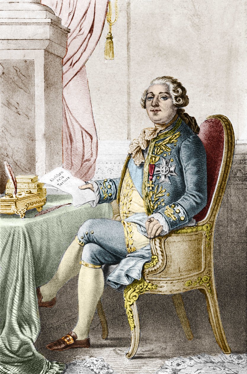 Porträt von Ludwig XVI., König von Frankreich von Alexandre (after) Lacauchie
