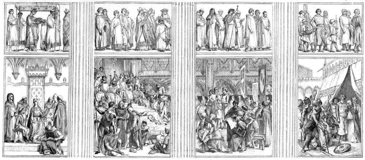Gemälde im linken Querschiff des Pantheon, Paris, ca. 1880-1882 von Alexandre Cabanel