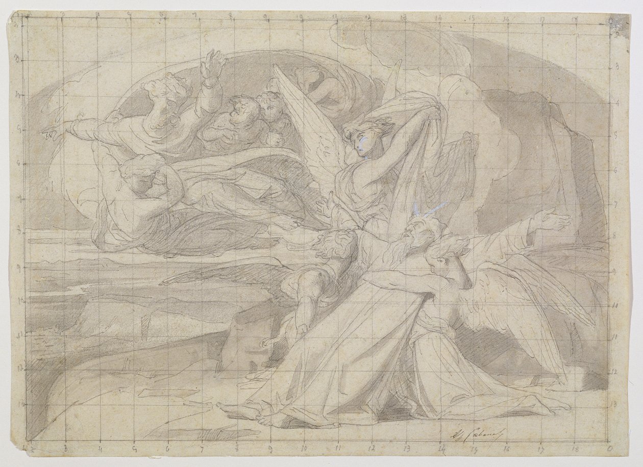 Studie für Der Tod des Moses, 1851 von Alexandre Cabanel