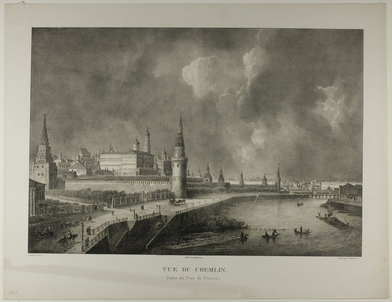 Blick auf den Kreml von der Steinbrücke von Alexandre Evariste Fragonard