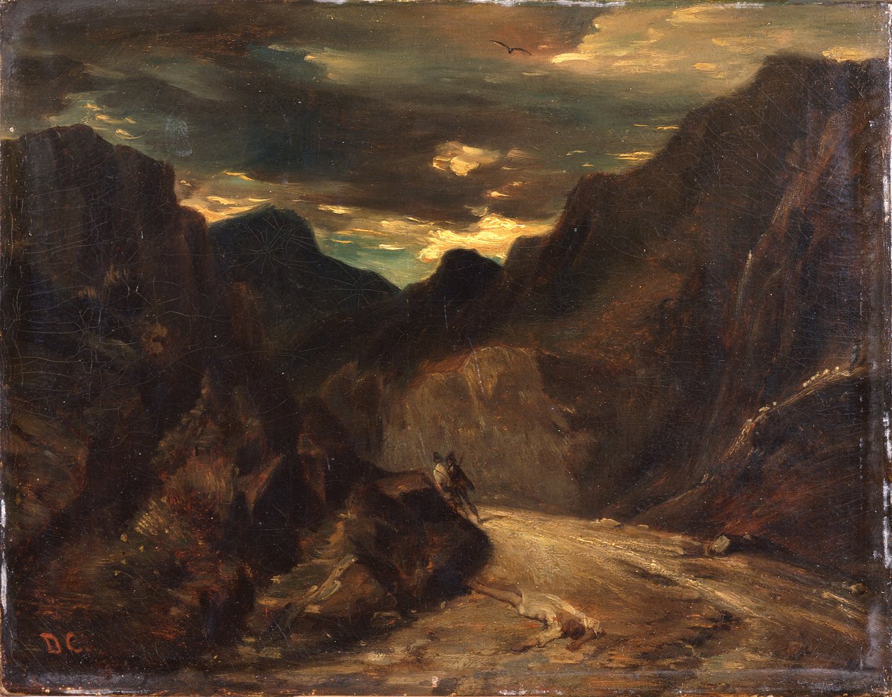 Vorübergehen auf der anderen Seite von Alexandre Gabriel Decamps