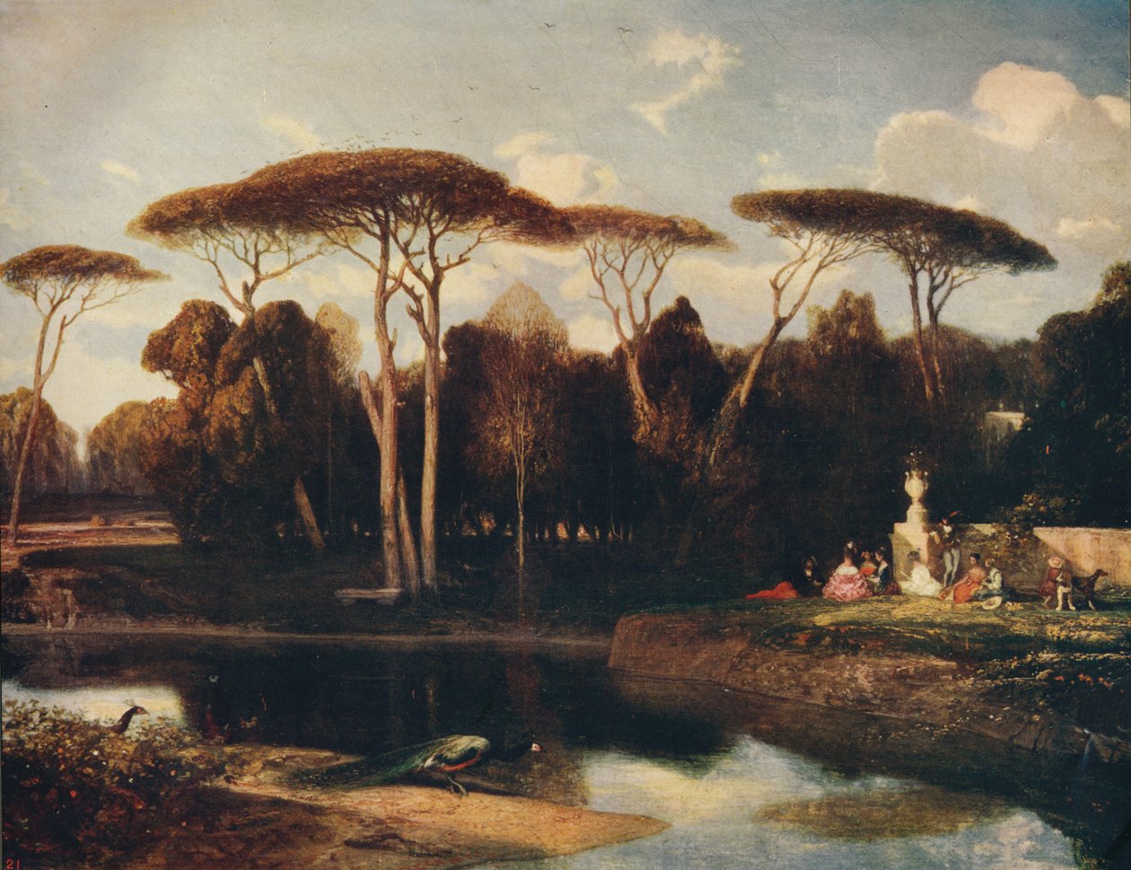 Die Villa Doria - Panfili, Rom, 1838-1839, ca. 1915 von Alexandre Gabriel Decamps