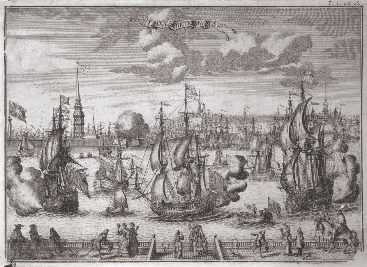 Ansicht von Sankt Petersburg, 1727 von Alexei Fyodorovich Zubov