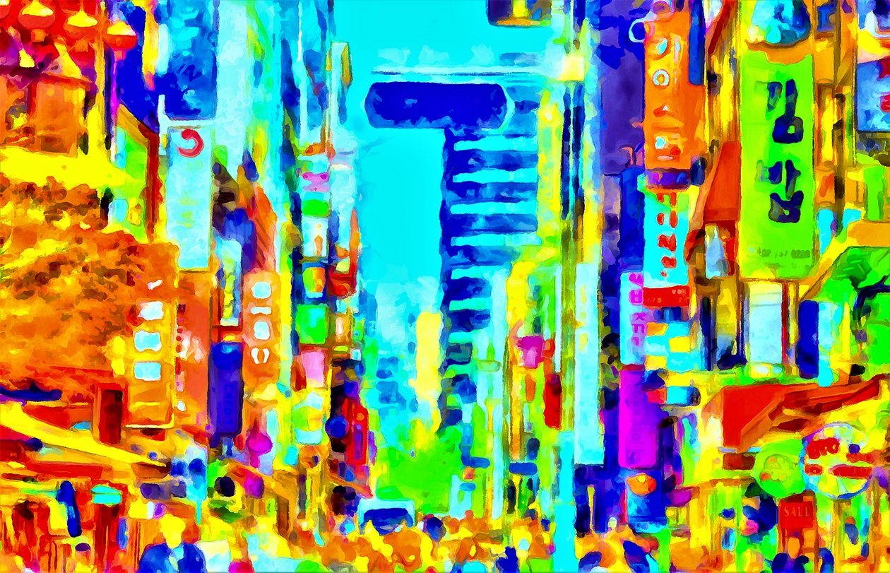 Mehrfarbige Stadt, buchstäblich, 2020 von Alexei Makhov