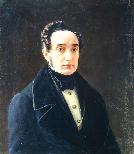 Porträt des Autors Ivan Panayev (1812-62) von Alexei Vasilievich Tyranov