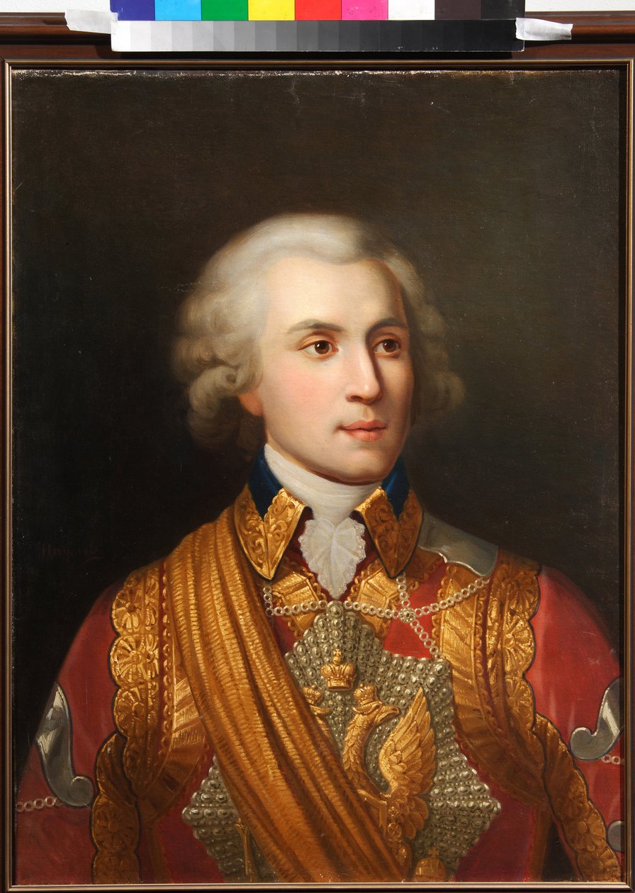 Porträt des Prinzen Platon Alexandrovich Zoubov von Alexey Avvakumovich Naumov