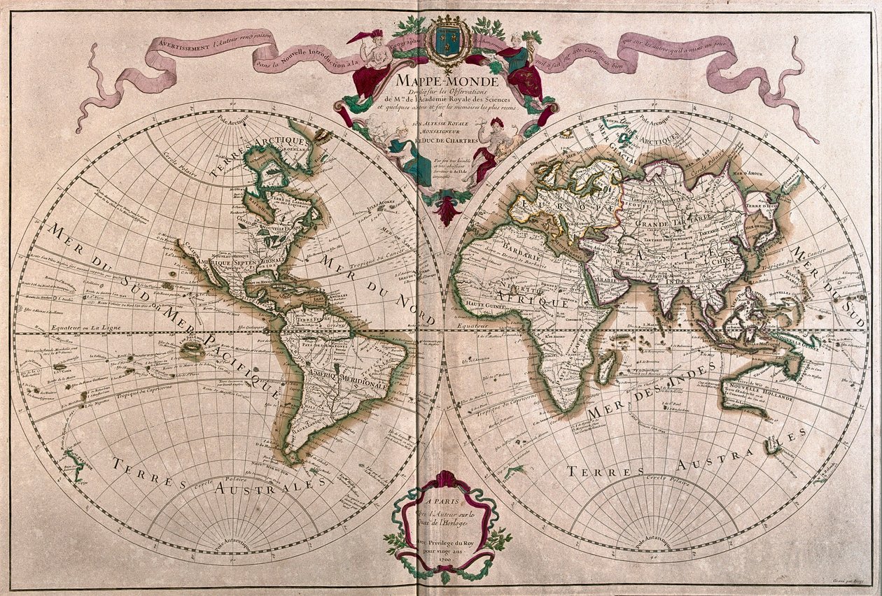 Die Welt, von A.H. Jaillot in 
