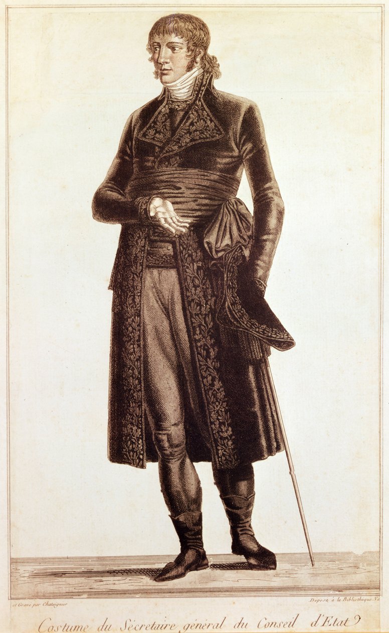 Kostüm des Generalsekretärs des Staatsrats, ca. 1804-10 von Alexis Chataigner