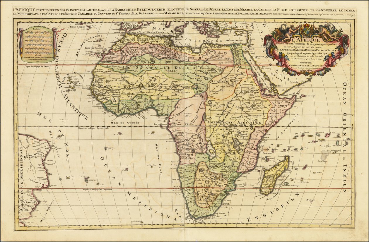 Karte von Afrika 1692 von Alexis-Hubert Jaillot von Alexis Hubert Jaillot