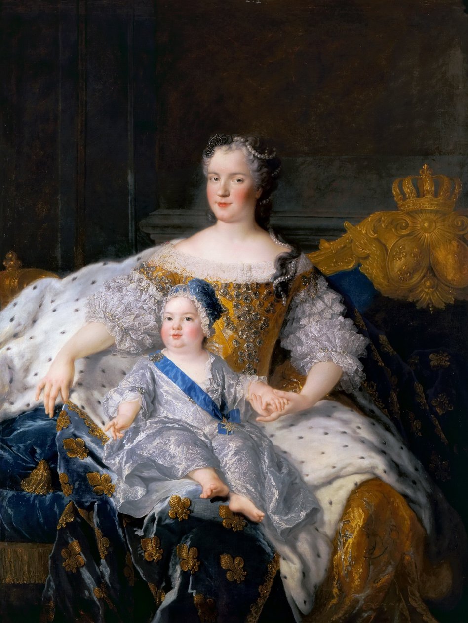 Marie Leszczynska mit Louis, Dauphin von Frankreich von Alexis Simon Belle