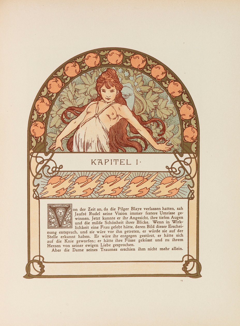 Ilsée, Prinzessin von Tripolis von Robert de Flers, ca. 1900 von Alfons Marie Mucha