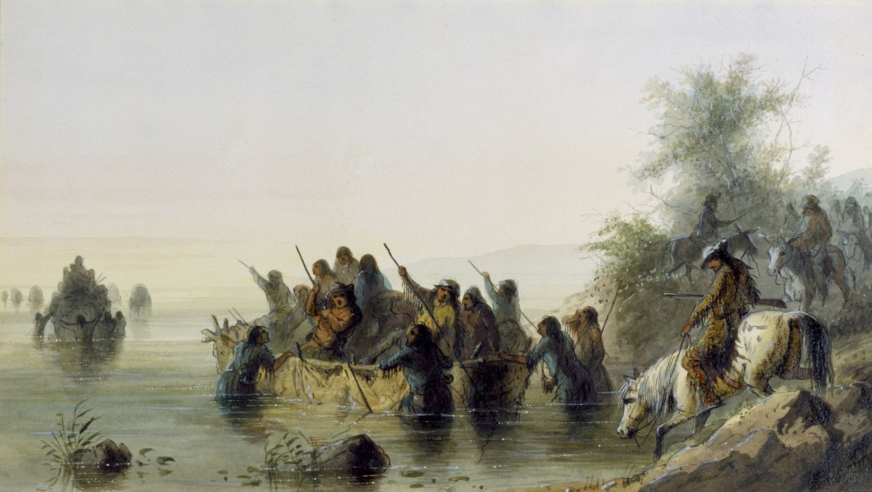 Bull Boating von Alfred Jacob Miller