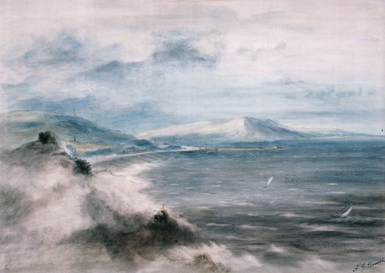 Blick über eine Bucht von Alfred John Bowell