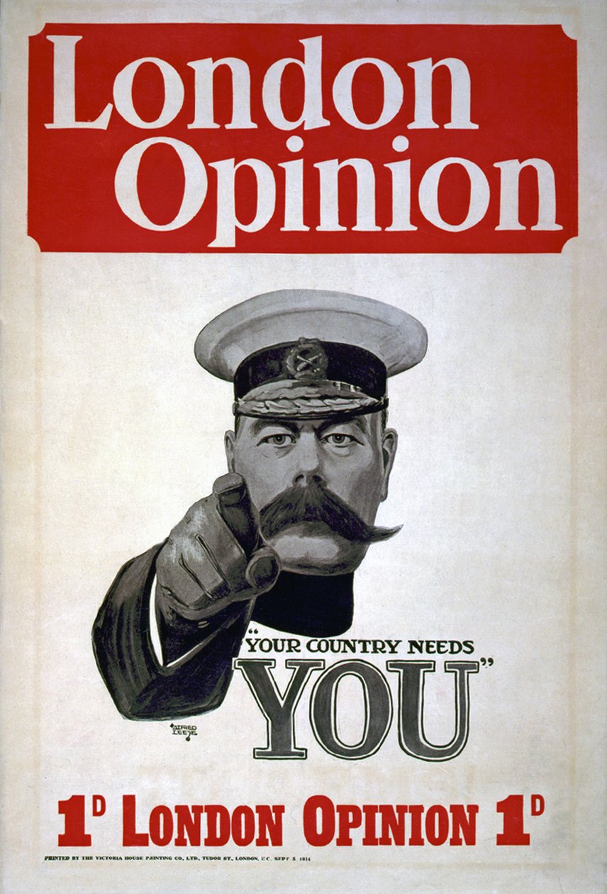 Dein Land braucht DICH, Plakat für die London Opinion, 1914 von Alfred Leete