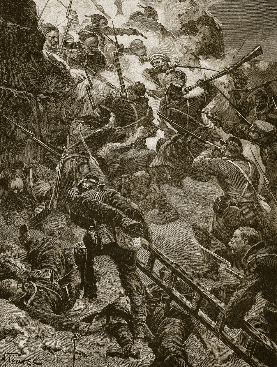 Die Russen gingen mutig vor, Illustration aus 