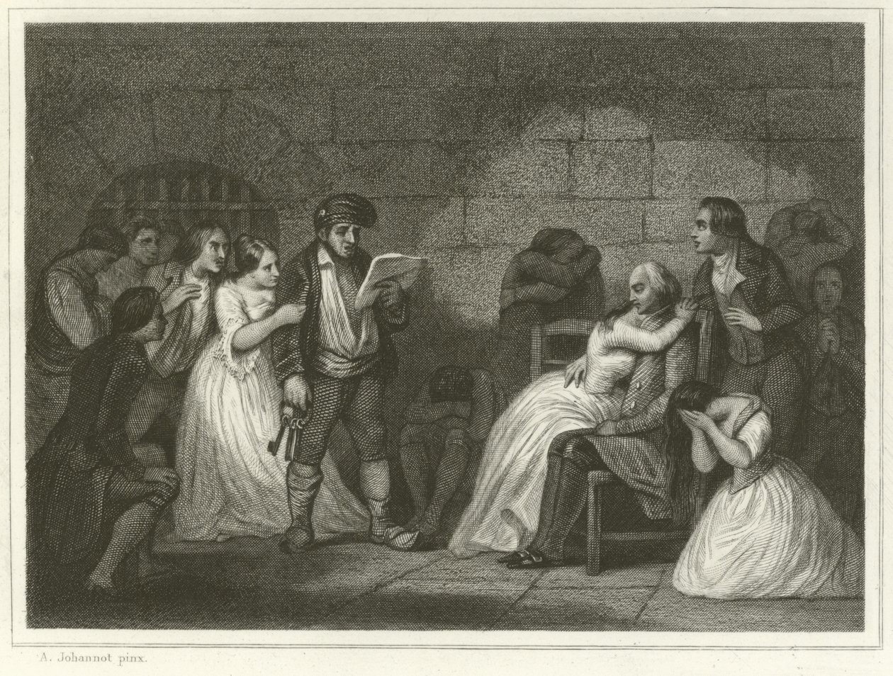 Der Ruf der Verurteilten von Alfred (after) Johannot