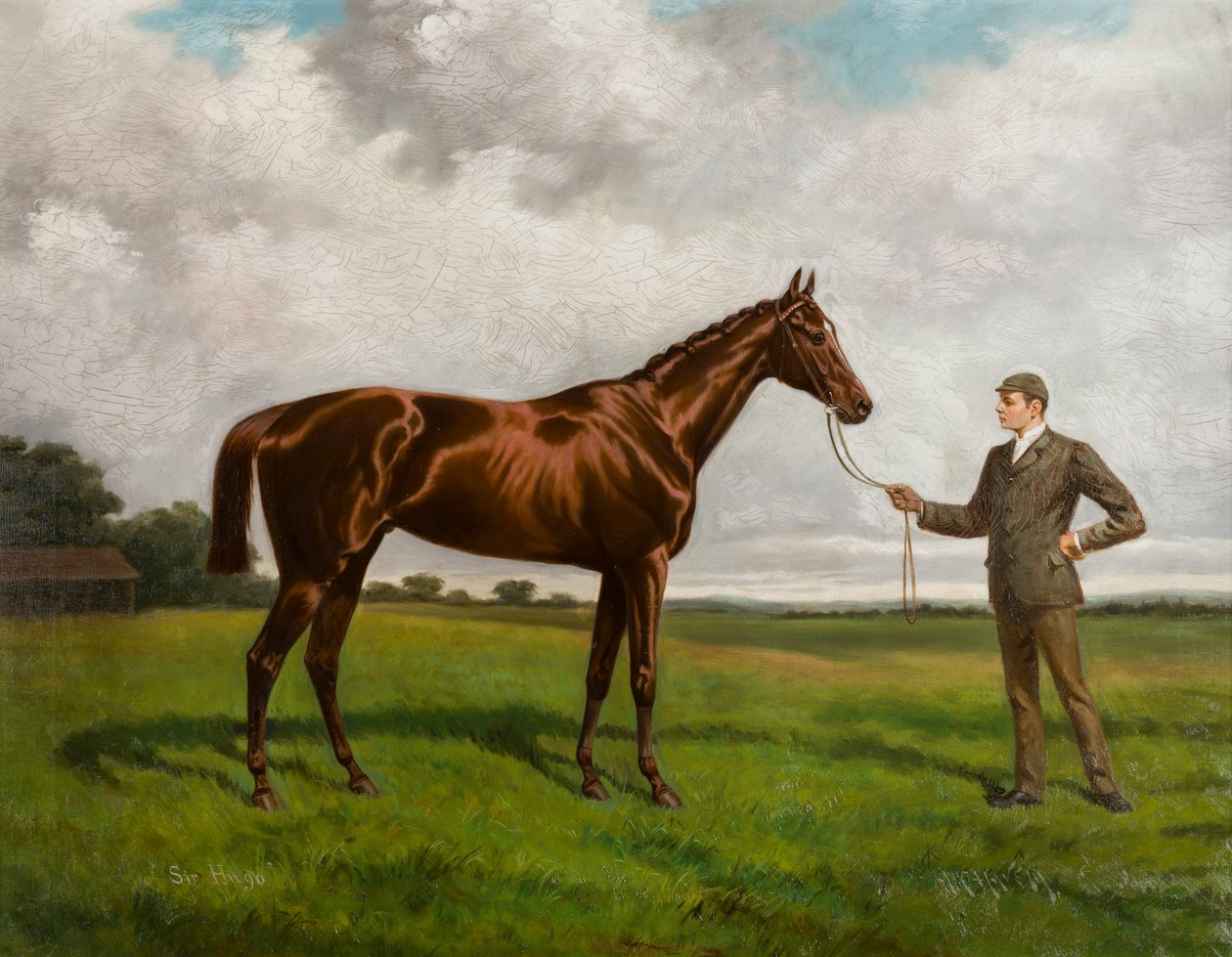 Sir Hugo, Gewinner des Derbys von 1892, ca. 1875-1928 von Alfred Charles Havell