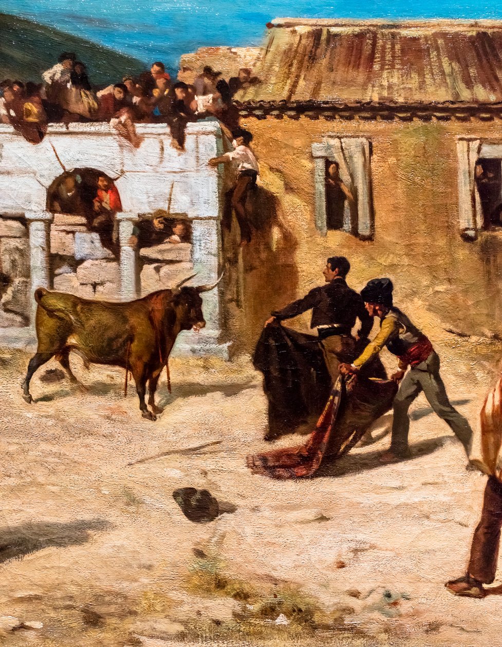 Kampf der Novillos (Detail) von Alfred Dehodencq