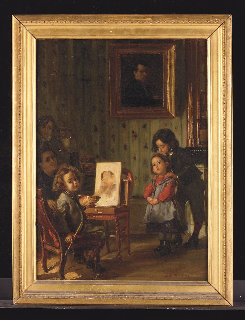 Innenraum, die Familie des Künstlers von Alfred Dehodencq