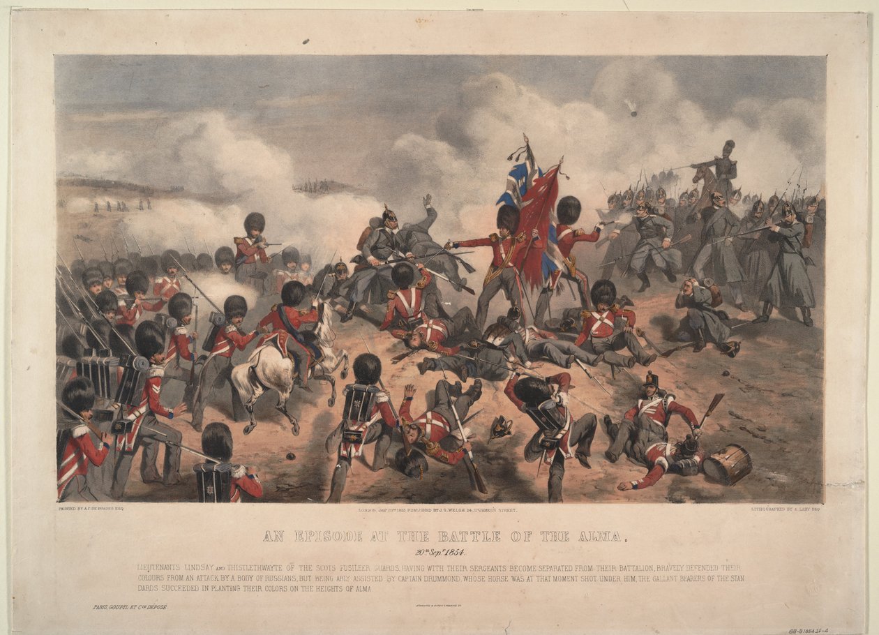 Szene aus der Schlacht an der Alma am 20. September 1854, 1855 von Alfred F. De Prades