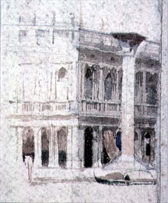 Ein Gebäude in Venedig, in der Nähe von St. Markus, 19. Jahrhundert von Alfred Emile Stevens