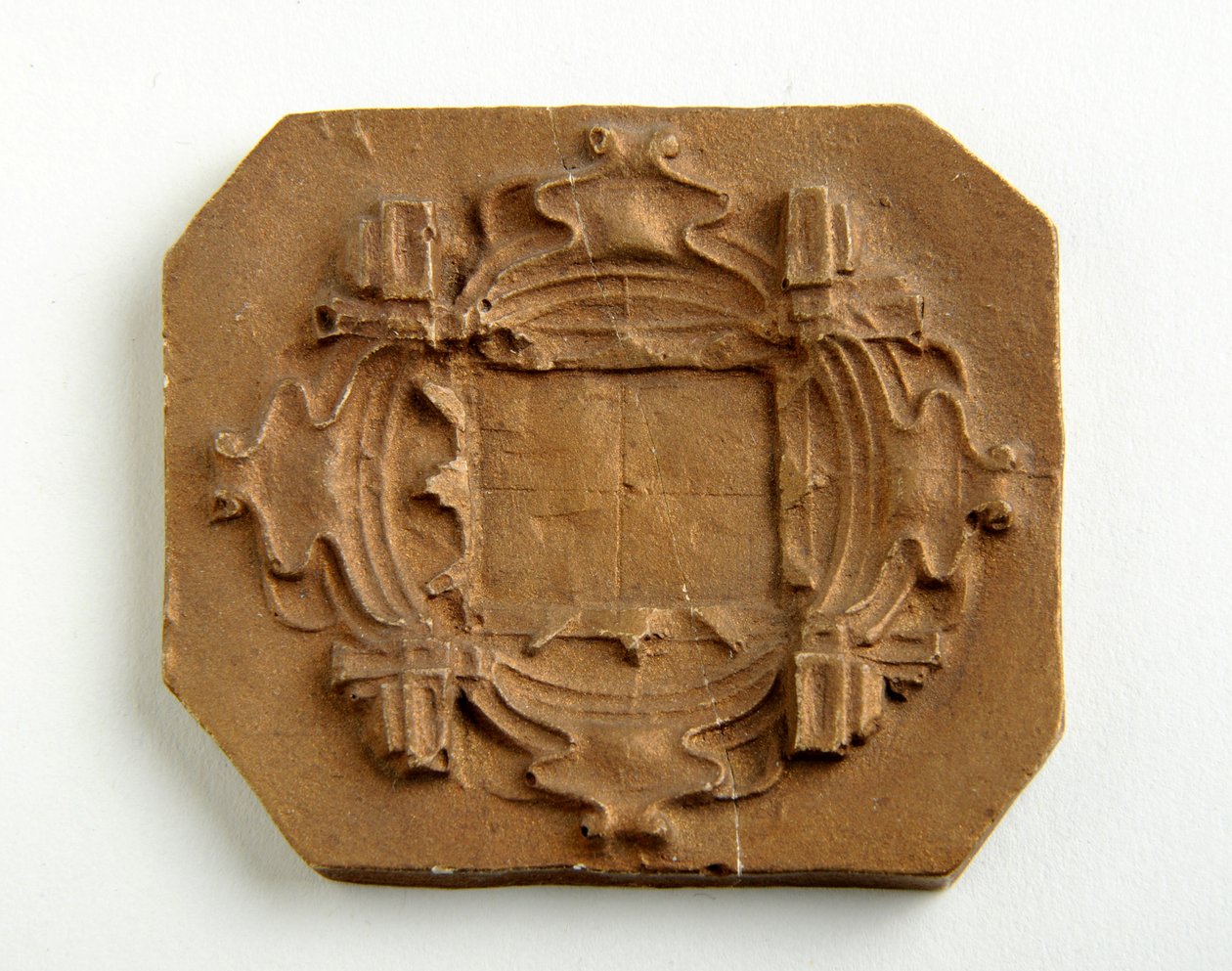 Maquette für eine achteckige Plakette (vergoldeter Gips) von Alfred Gilbert