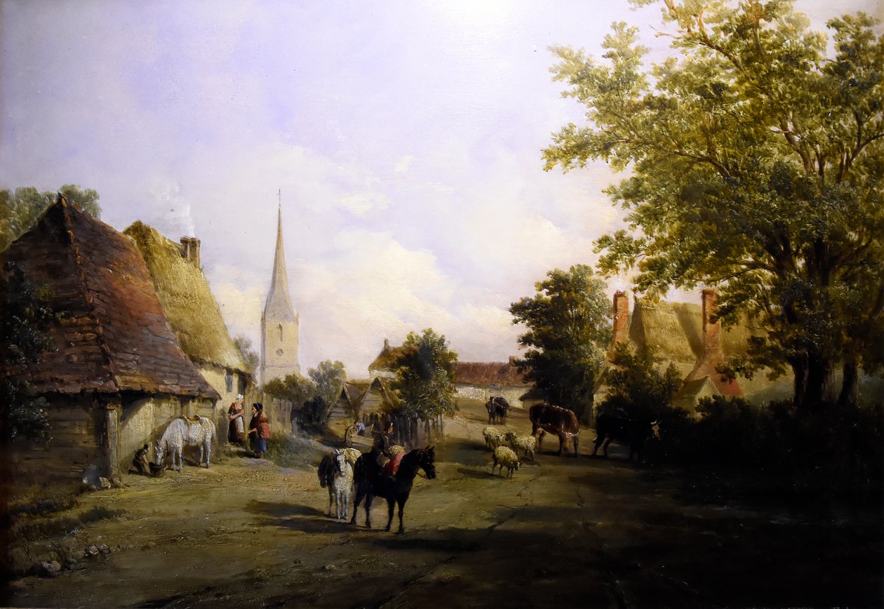 Het dorp Hever - Hever Castle von Alfred Gomersal Vickers