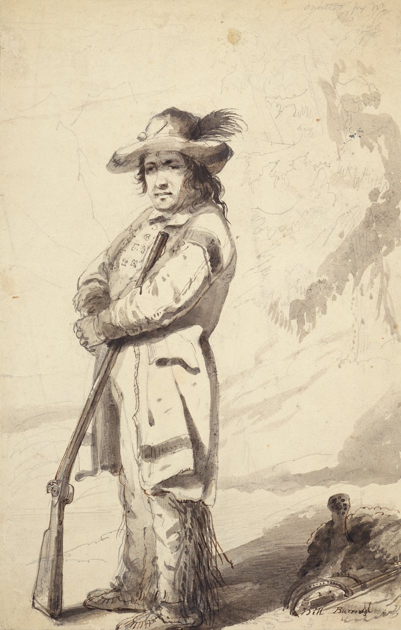 Ein Trapper in den Rocky Mountains, Bill Burrow, um 1837 von Alfred Jacob Miller
