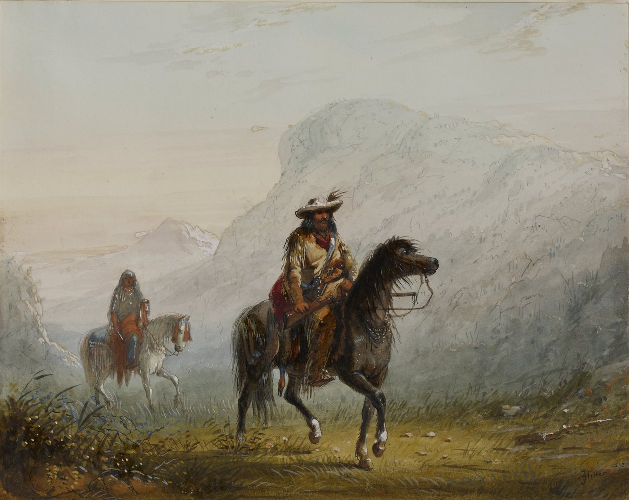 "Bourgeois" W---r und seine Squaw von Alfred Jacob Miller