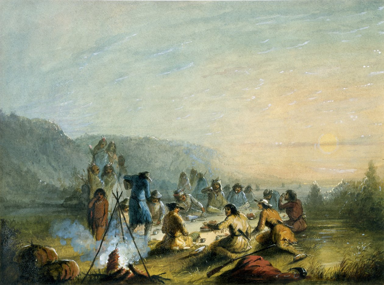 Frühstück bei Sonnenaufgang von Alfred Jacob Miller
