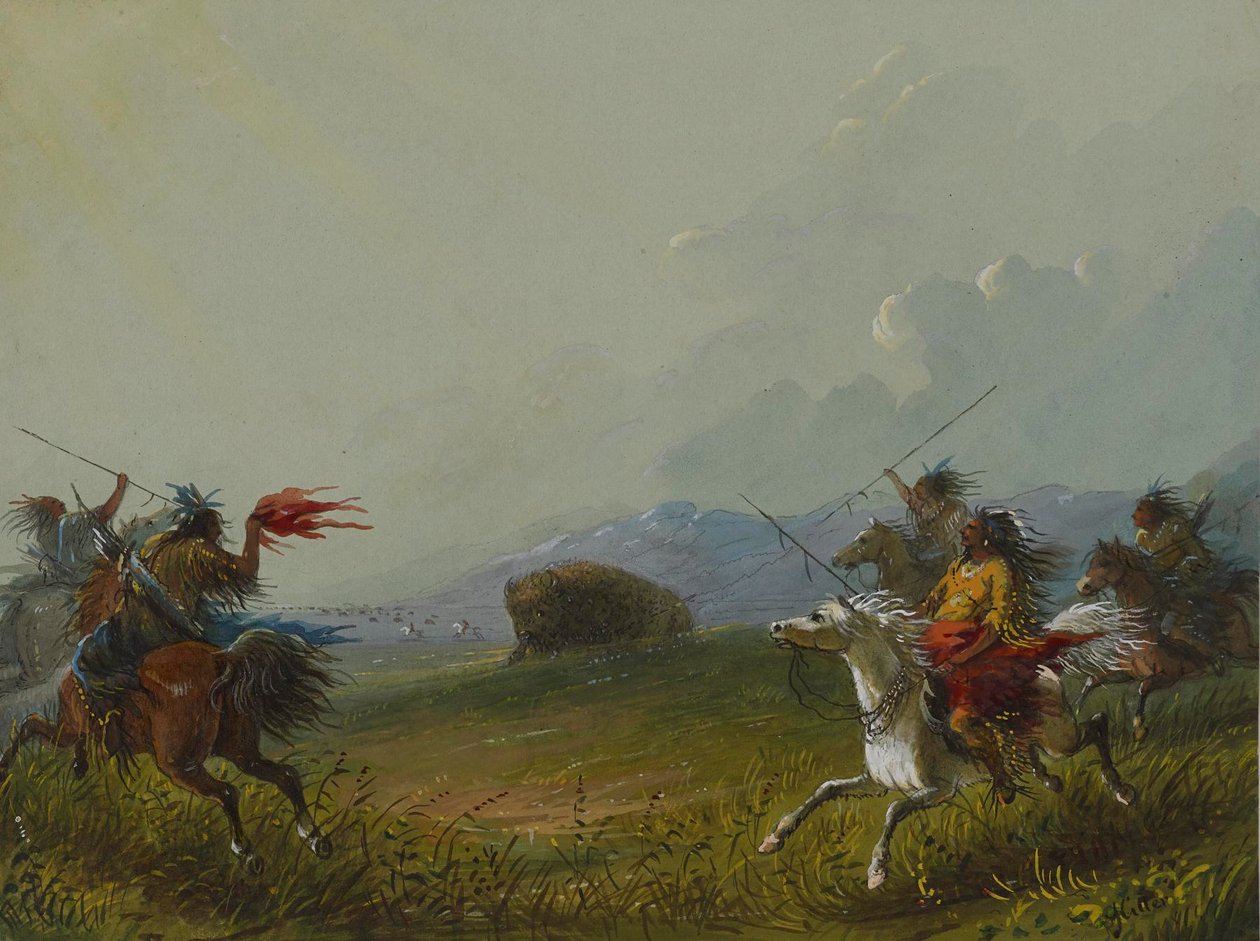 Büffel in der Enge von Alfred Jacob Miller