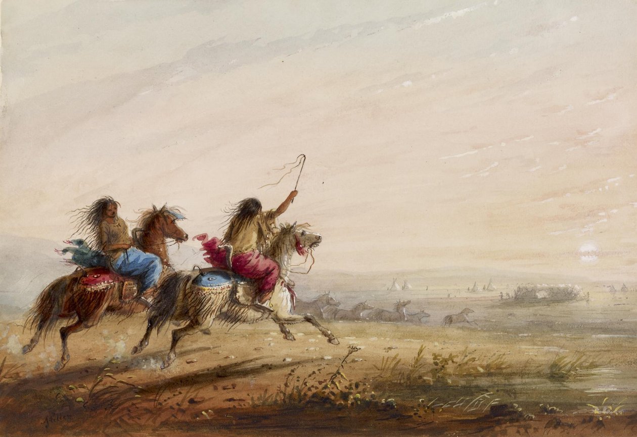 Indische Mädchen: Rennen von Alfred Jacob Miller