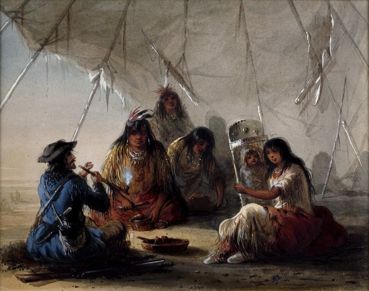 Indische Gastfreundschaft von Alfred Jacob Miller