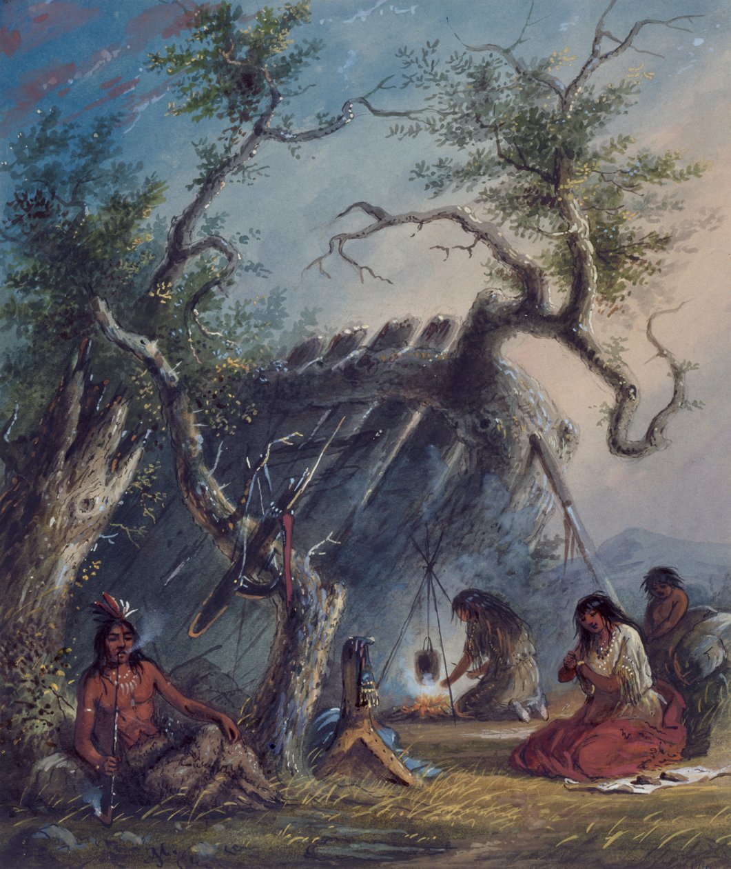 Indianerlodge von Alfred Jacob Miller