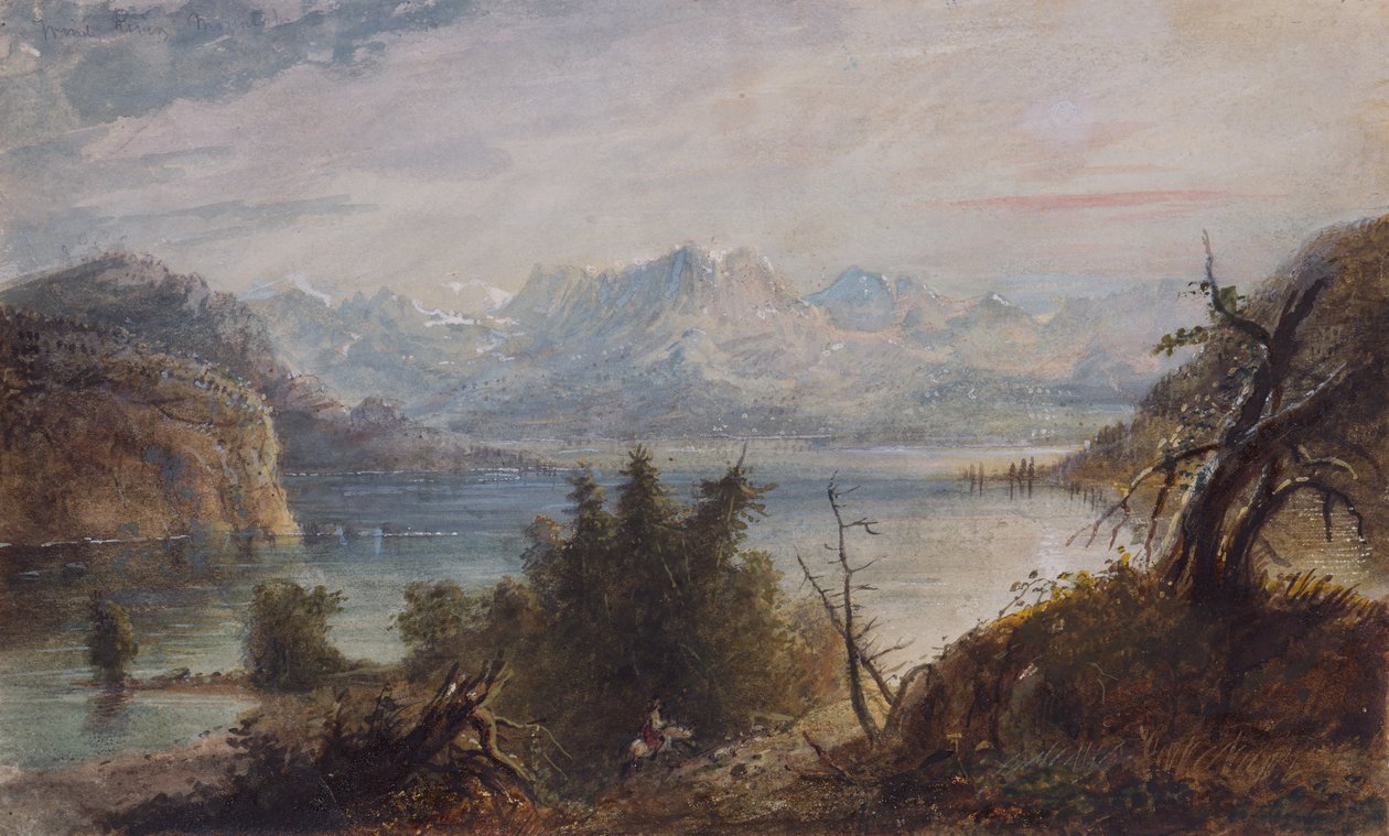 See, Wind River Gebirgskette, ca. 1837 von Alfred Jacob Miller