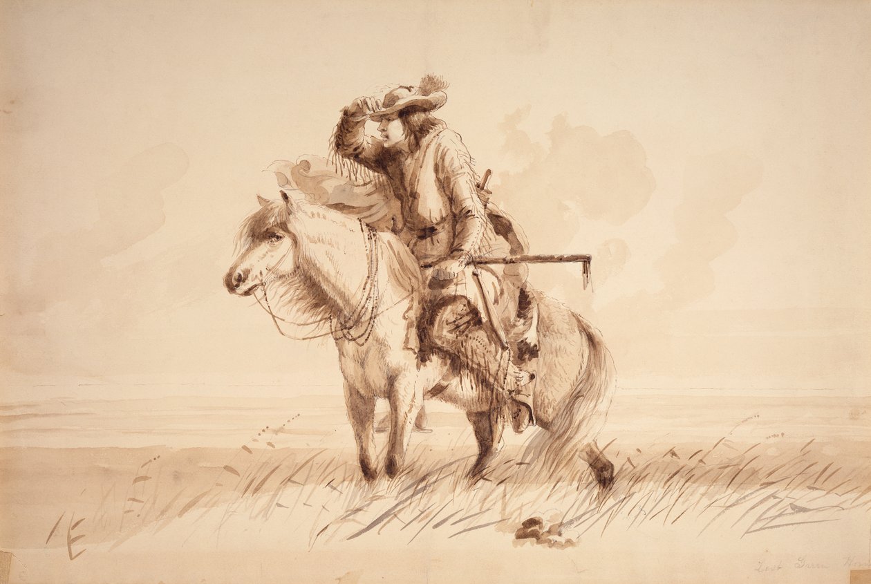 Verlorenes grünes Horn, ca. 1850 von Alfred Jacob Miller