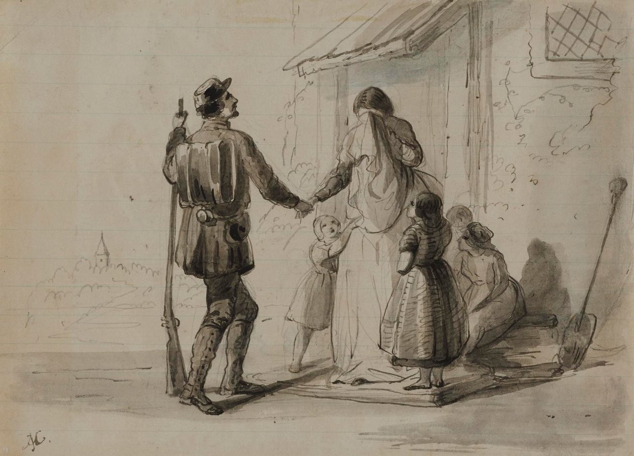Krieg. Zum Front von Alfred Jacob Miller