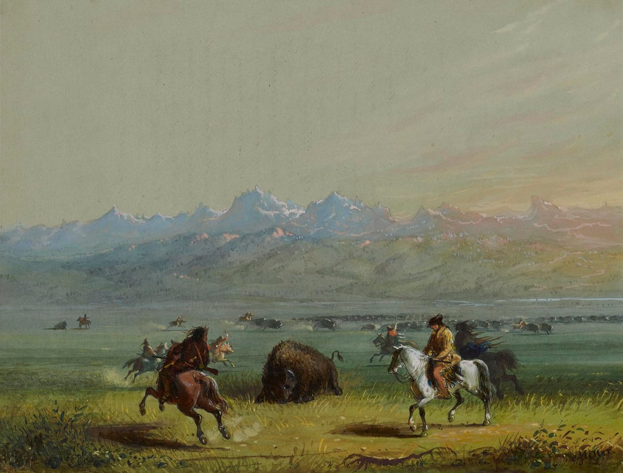 Verwundeter Büffel von Alfred Jacob Miller