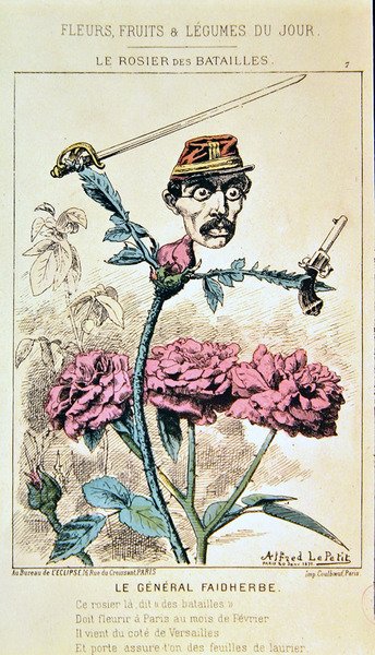 General Louis Faidherbe, aus der Karikaturenserie 