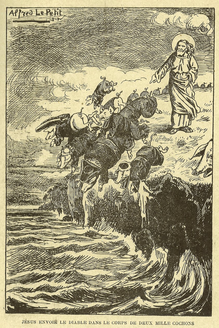 Illustration von Alfred Le Pete (1841-1909) in Gros-Jean et son curé von Alfred Le Petit