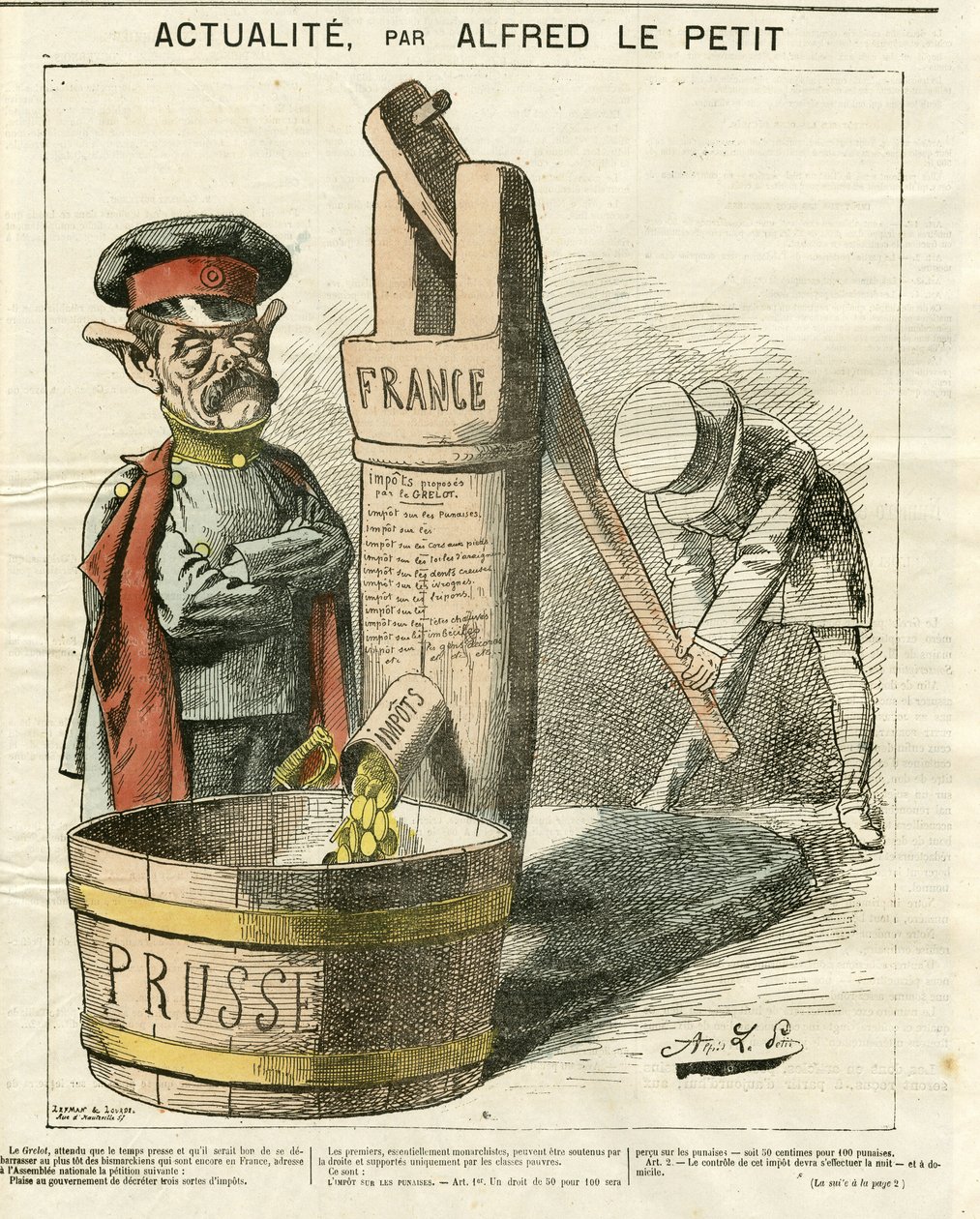 Titelblatt von Le Grelot, Nr. 43 von Alfred Le Petit