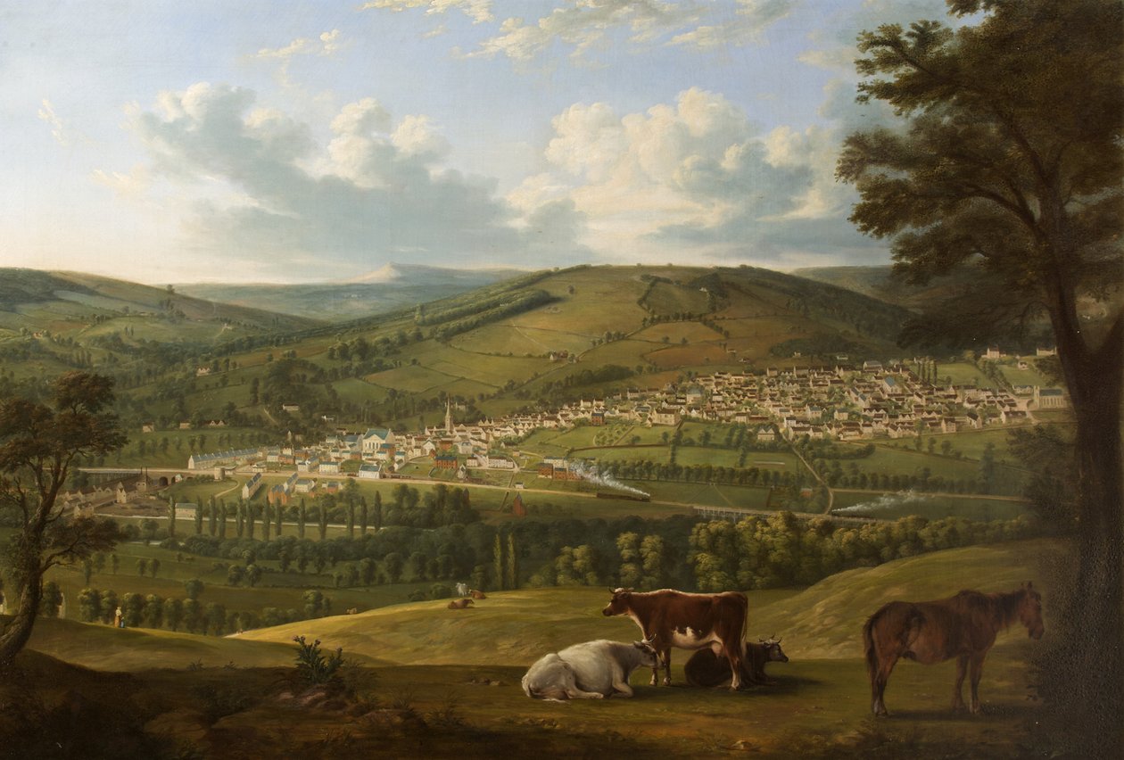 Stroud von nahe Rodborough Fort, Gloucestershire von Alfred Newland Smith